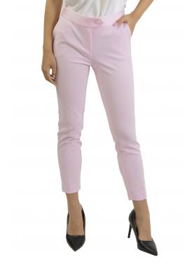 Pantaloni a sigaretta con banda effetto raso Imperial